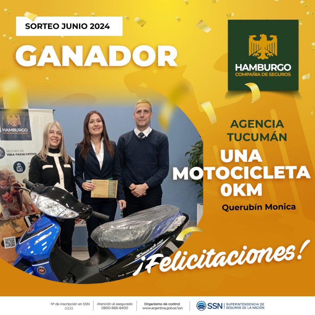 Agencia Tucumán: Entrega de Moto 0Km-Sorteo Junio 2024