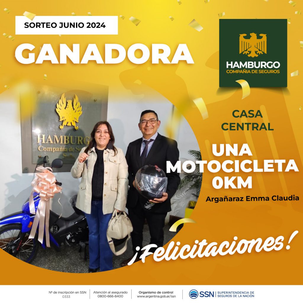 Entrega Moto 0Km correspondiente al sorteo de Junio 2024!